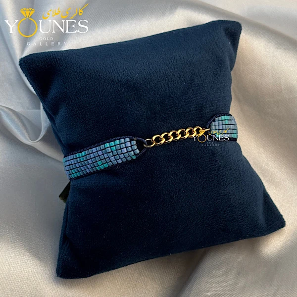 دستبند کارتیر طلا میوکی آبی